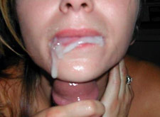 way too much cum in her mouth